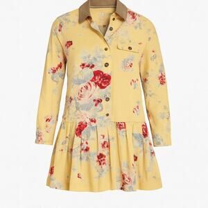 Free People Connor Yellow Floral Mini Dress Women’s Medium NWOT $168